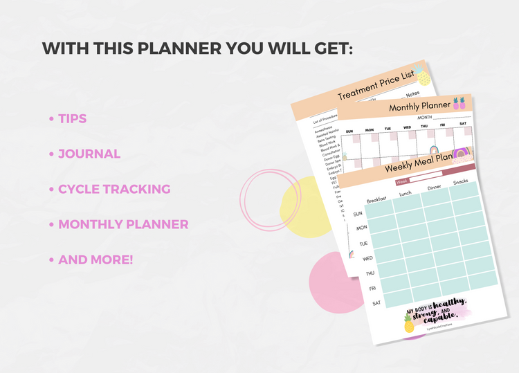 Fertility Planner, IVF and IUI Journal, Trying to Conceive Tracker, IVF Diary, Infertility