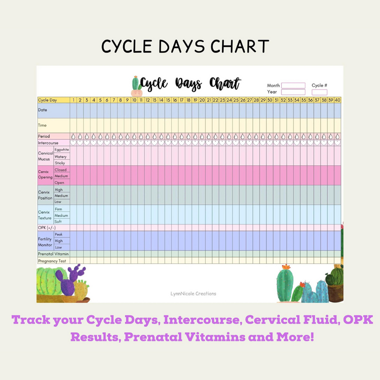 IVF Planner Inserts with BBT Chart, Cycle Tracker, and Undated Calendar, IUI Planner, Infertility, Fertility Planner, Fertility Journal