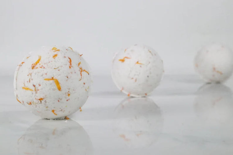 Herbal postpartum bath bomb 6oz for new moms, infused with healing herbs
