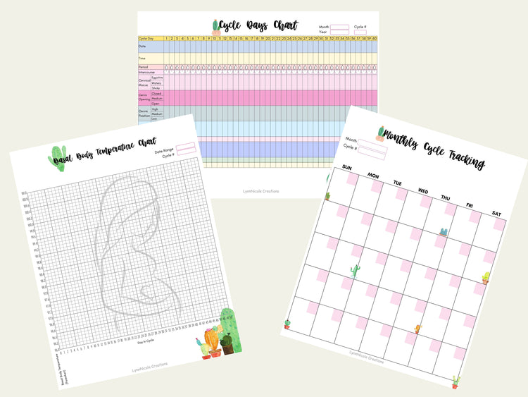 IVF Planner Inserts with BBT Chart, Cycle Tracker, and Undated Calendar, IUI Planner, Infertility, Fertility Planner, Fertility Journal