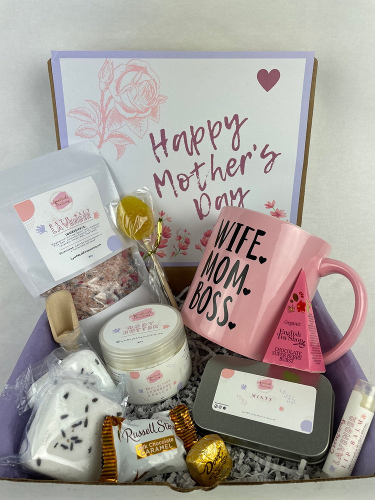 Relax and Pamper Gift Box, Mom Spa Gift Set, Mother's Day Gift, Thinking of You Care Package, Self Care Basket, Mama Self Care Kit