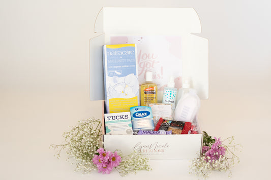 Essential Postpartum Care Package | Mom to Be Gift Box | Baby Shower Gift