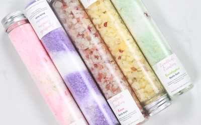 Citrus, lavender, eucalyptus, rose and lemon bath salts 

