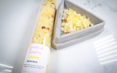 botanical bath salt tube for skin hydration and relaxation
