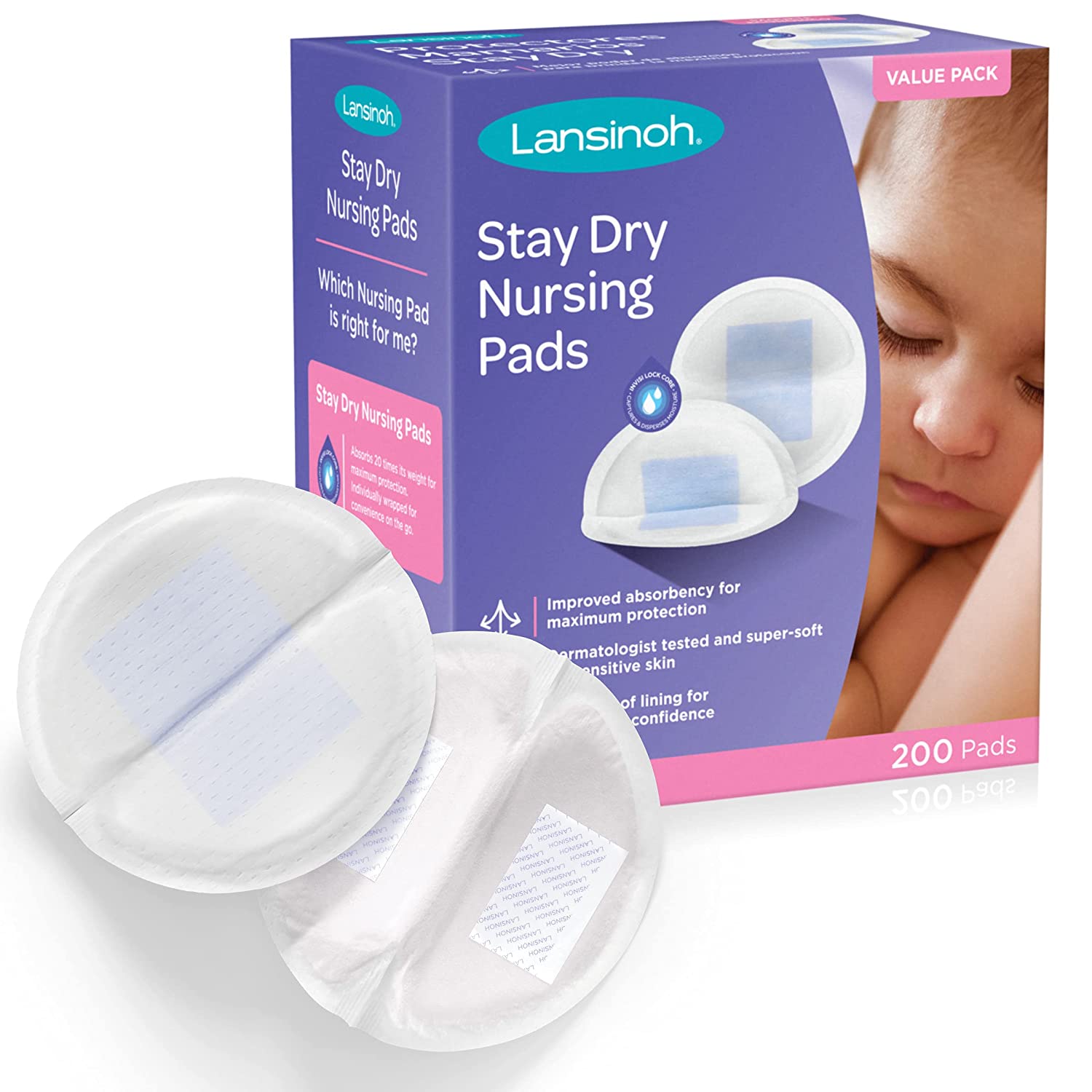 8 count disposable nursing pads for breastfeeding moms