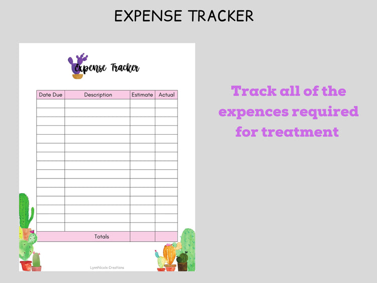 IVF Planner Inserts with Expense Tracker, Savings Goal and Treatment Price List, IUI Planner, Infertility, Fertility Journal