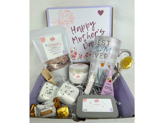 Relax and Pamper Gift Box, Mom Spa Gift Set, Mother's Day Gift, Thinking of You Care Package, Self Care Basket, Mama Self Care Kit