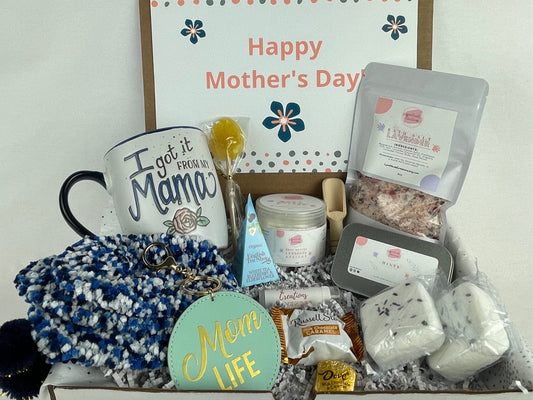 Mother's Day Gift, Mom Spa Gift Set, Relax and Pamper Gift Box, Thinking of You Care Package, Self Care Basket, Mama Self Care Kit with Mug