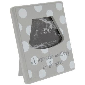 Pregnancy sonogram keepsake frame with miracle quote